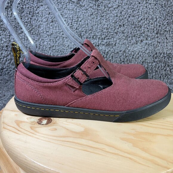 Dr Martens Winona Mary Jane Shoe Womens Size 11 Canvas Red Comfort Sneakers - Picture 3 of 8